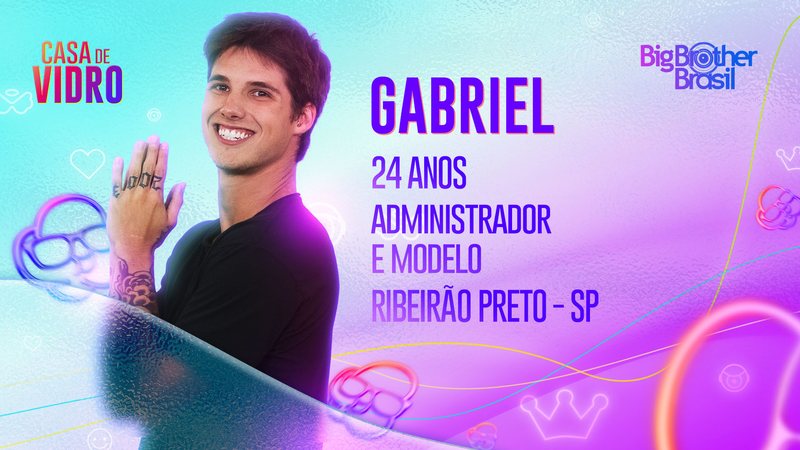 Gabriel, participante da Casa de Vidro do BBB 23 - Foto: Reprodução / Globo