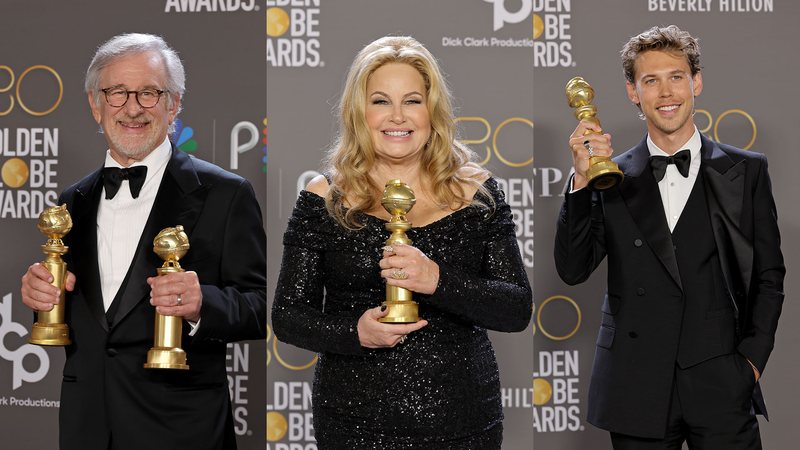 Steven Spielberg, Jennifer Coolidge e Austin Butler - Foto: Getty Images