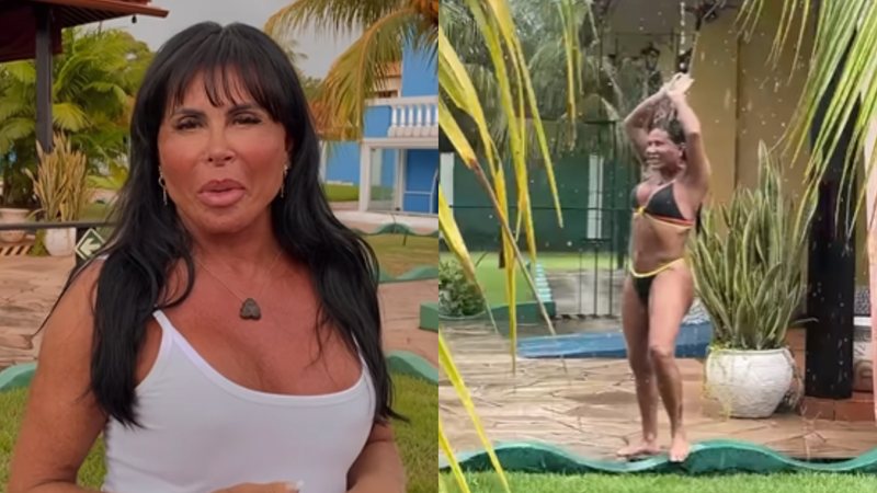 Gretchen rebate críticas após posta vídeo de banho de chuva - Reprodução/Instagram