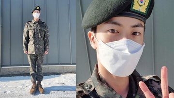 Jin do BTS divulga fotos cumprindo o serviço militar obrigatório - Foto: Reprodução/ WEVERSE BTS