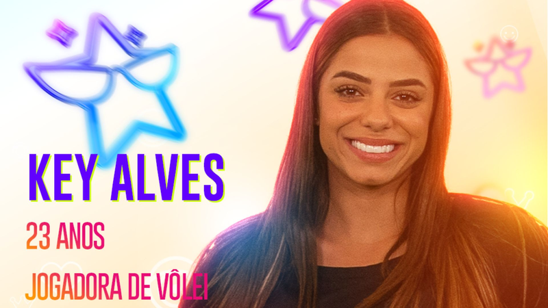 Key Alves; jogadora de vôlei faz parte do grupo Camarote do BBB 23 - Foto: Divulgação/Globo