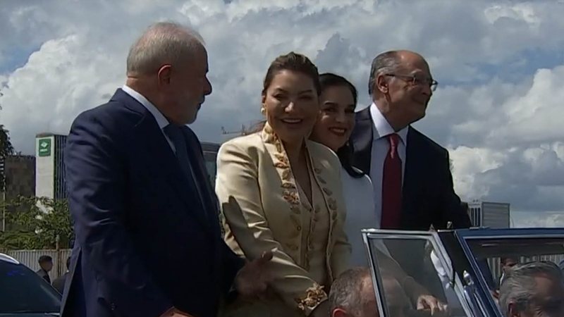 Lula, Janja, Lu e Geraldo Alckmin - Foto: Reprodução / Globo