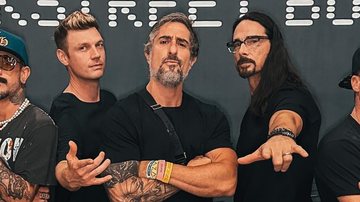 Marcos Mion com os integrantes do Backstreet Boys - Reprodução/Instagram