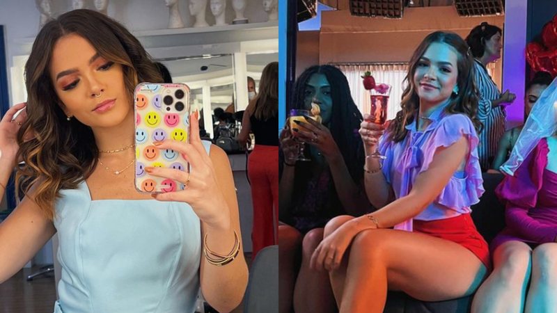 Atriz Mel Maia publica imagens dos bastidores da novela ao lado de colegas de elenco - Foto: Reprodução / Instagram