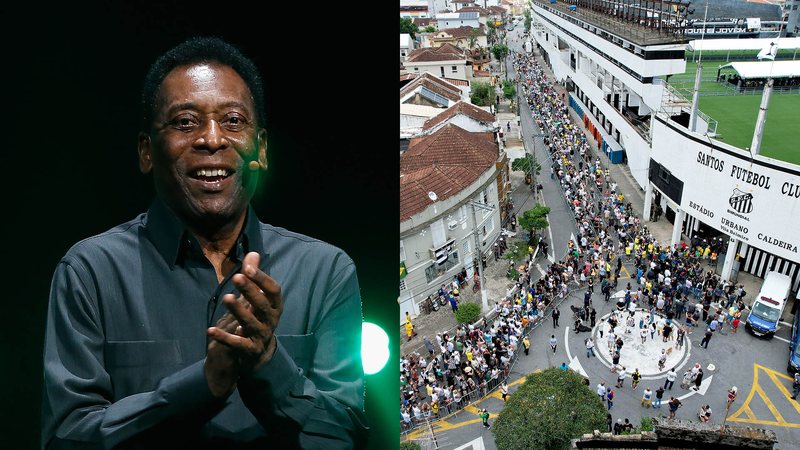 Multidão dá o último adeus para Pelé na Vila Belmiro - Foto: Getty Images