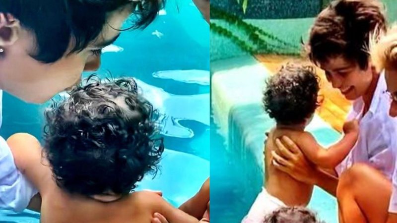 A atriz Nanda Costa aproveitou a manhã ensolarada na piscina ao lado da família - Foto: Reprodução/Instagram