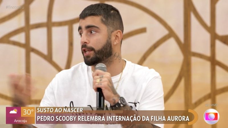 Pedro Scooby fala sobre a filha Aurora no 'Encontro' - Reprodução/Globo