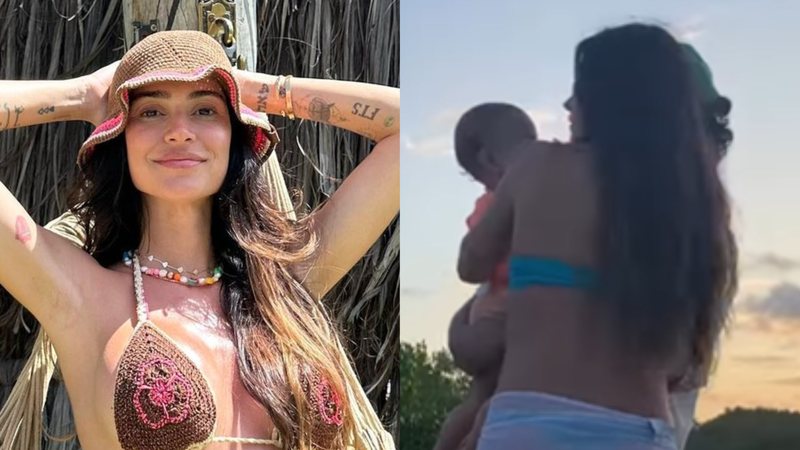 Grávida, Thaila Ayala curte Bahia com o marido, Renato Góes, e o filho - Reprodução/Instagram