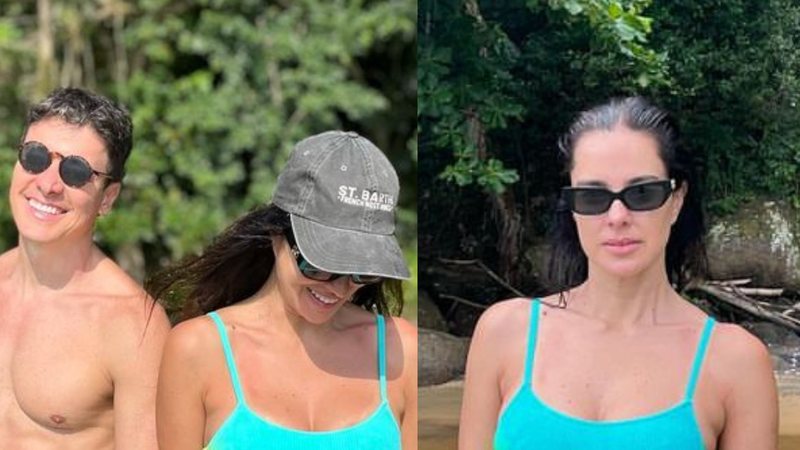 A esposa de Rodrigo Faro, Vera Viel arrancou elogios ao surgir de biquíni em dia de praia - Foto: Reprodução/Instagram