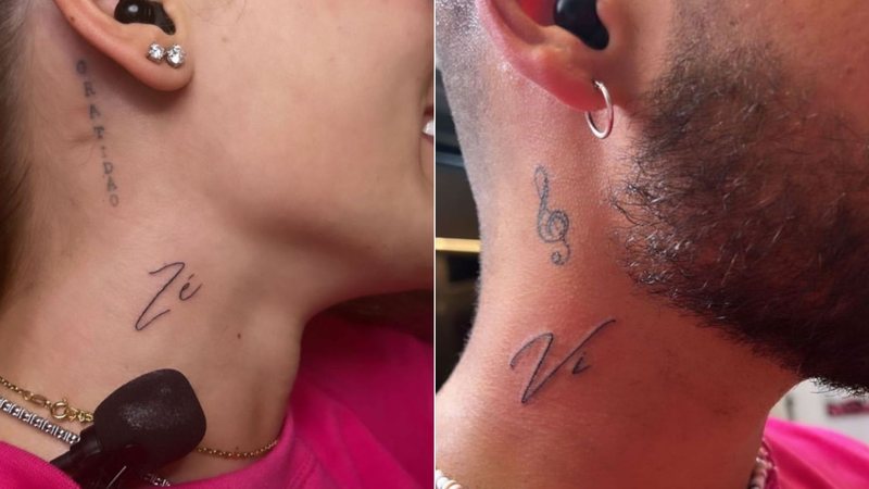 Virginia mostra tatuagens que fez com o marido, Zé Felipe; eles tatuaram o nome um do outro - Foto: Reprodução/Instagram @virginia