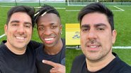 Comediante Marcelo Adnet aproveita momento de descontração ao lado de craque do Real Madrid, Vini Jr - Foto: Reprodução / Instagram