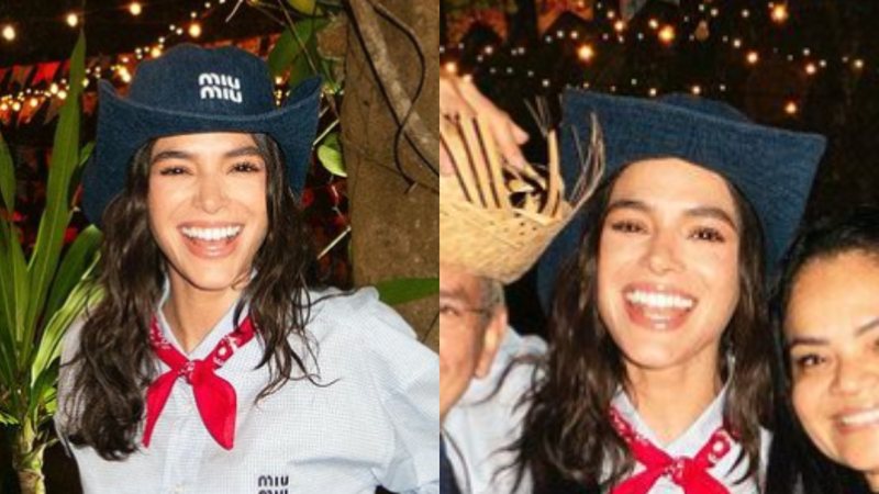 Atriz Bruna Marquezine aproveita fim de junho para mostrar look tradicional grifado para festa junina - Foto: Reprodução / Instagram