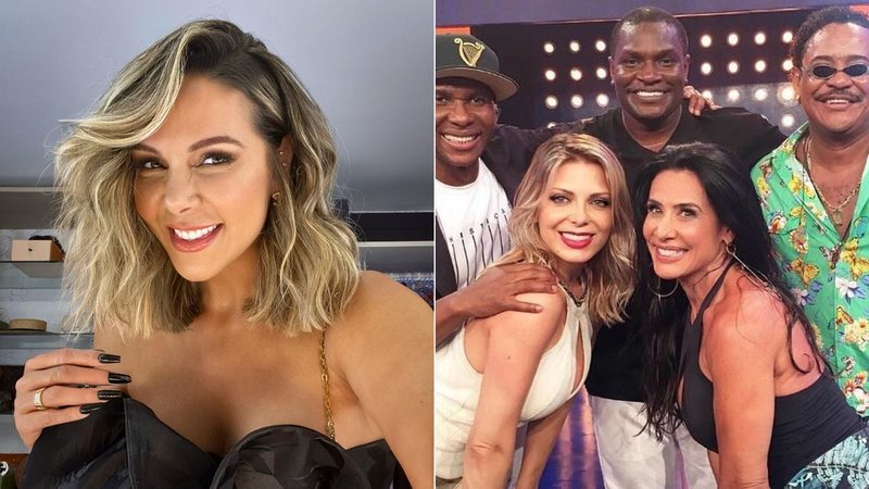 Montagem de fotos de Carla Perez e do grupo É o Tchan - Foto: Reprodução/Instagram @carlaperez @eotchanoficial