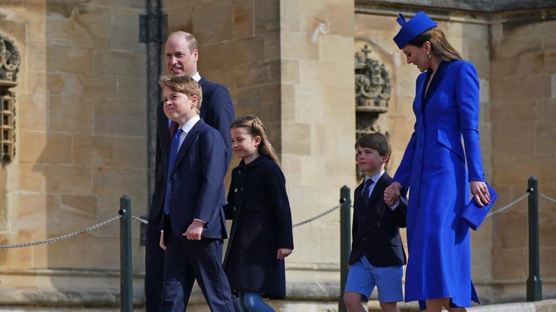 Príncipe William com Kate Middleton e seus filhos - Foto: Getty Images