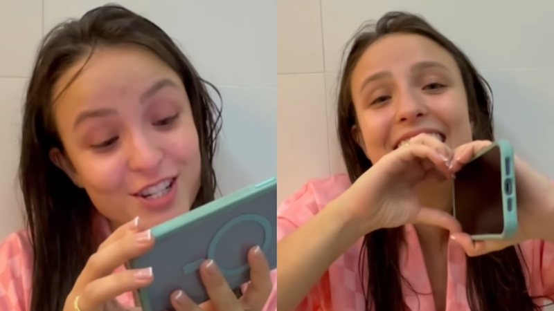 Atriz Larissa Manoela é surpreendida pelos fãs - Reprodução/Instagram