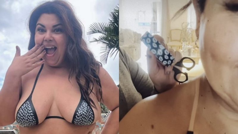 Fabiana Karla vestiu um biquíni feito de fita adesiva - Reprodução/Instagram