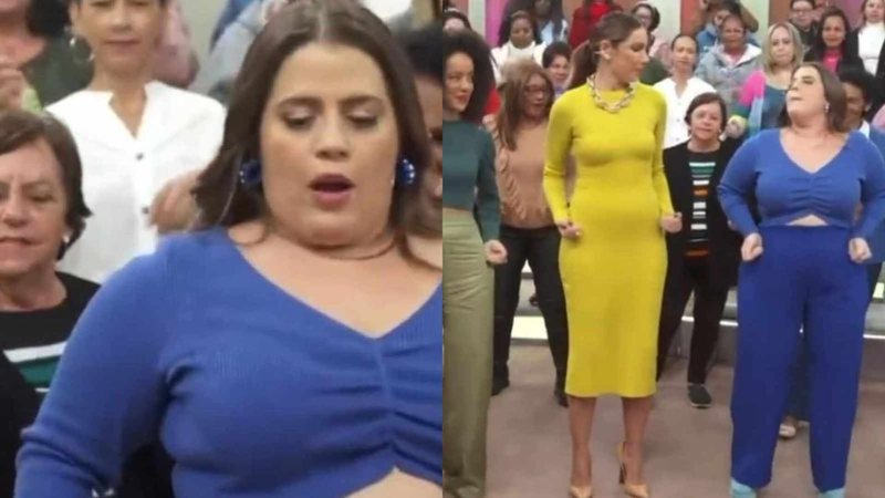 Tati Machado causa ao ensinar dança - Reprodução/Globo