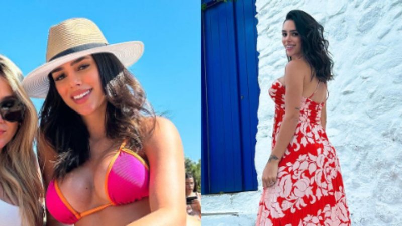 Influenciadora digital Bruna Biancardi, que espera seu primeiro filho com Neymar, curte passeio por Mykonos - Foto: Reprodução / Instagram