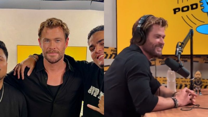 Ator Chris Hemsworth, no Brasil há três dias, elogia surfistas brasileiros e revela tentativa de encontro - Foto: Reprodução / YouTube