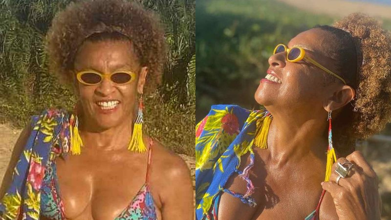 Elisa Lucinda esbanja beleza ao curtir dia na praia - Reprodução/Instagram