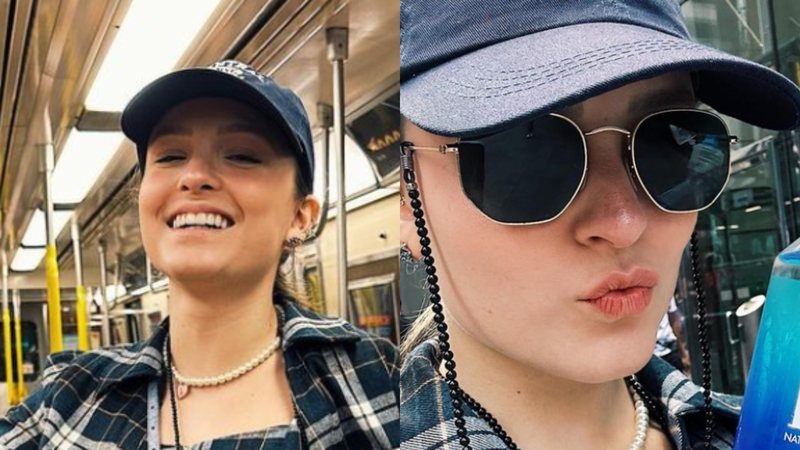 Atriz Larissa Manoela aproveita estadia em Nova York para andar no famoso metrô da cidade - Foto: Reprodução / Instagram