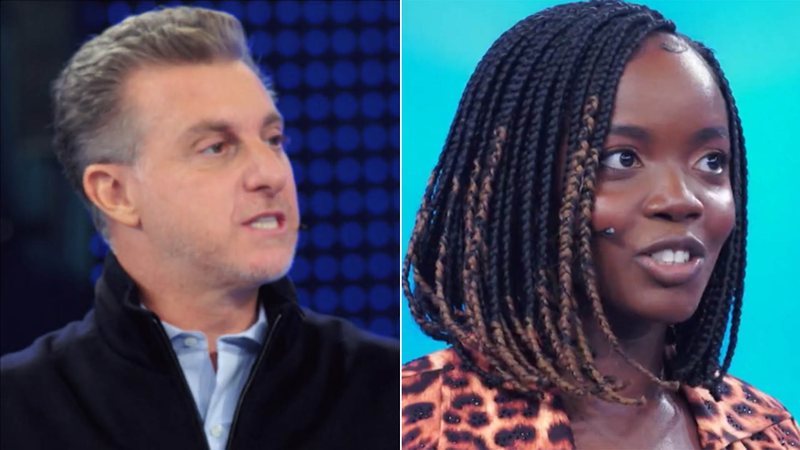 Luciano Huck e Clara Moneke no Domingão com Huck - Foto: Reprodução / Globo