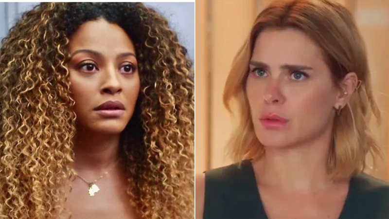 Sol (Sheron Menezzes) e Lumiar (Carolina Dieckmann) na novela Vai na Fé - Foto: Reprodução / Globo