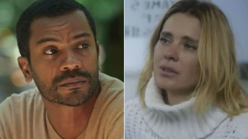 Ben (Samuel de Assis) e Lumiar (Carolina Dieckmann) na novela Vai na Fé - Foto: Reprodução / Globo