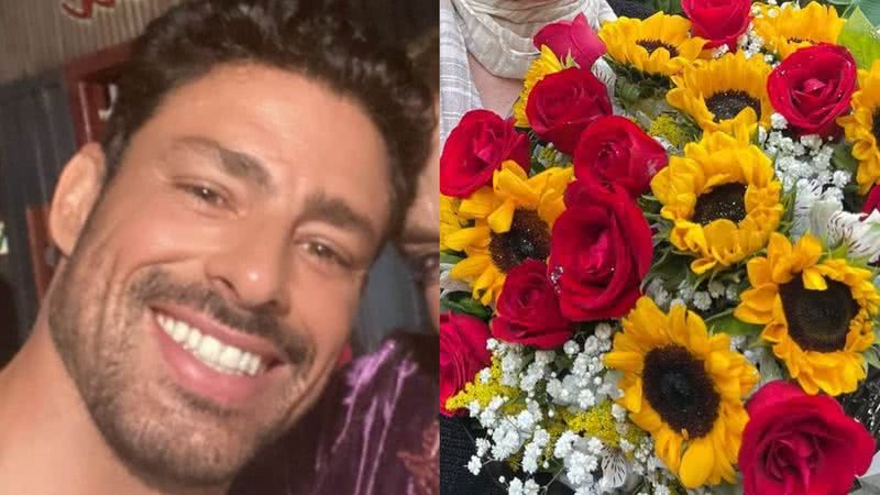 Cauã Reymond dá flores para atriz - Reprodução/Instagram