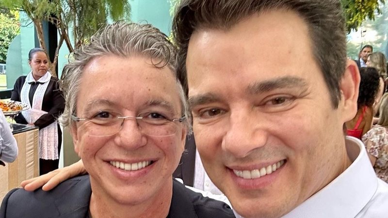 Celso Portiolli se encontrou com Boninho em evento de amigo em comum - Foto: Reprodução / Instagram