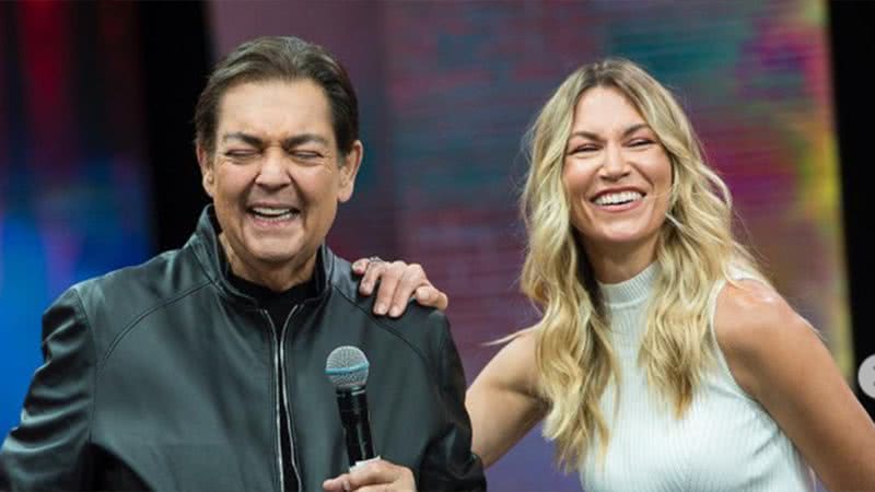 Faustão e Anne Lottermann - Foto: Renato Pizzutto/Band