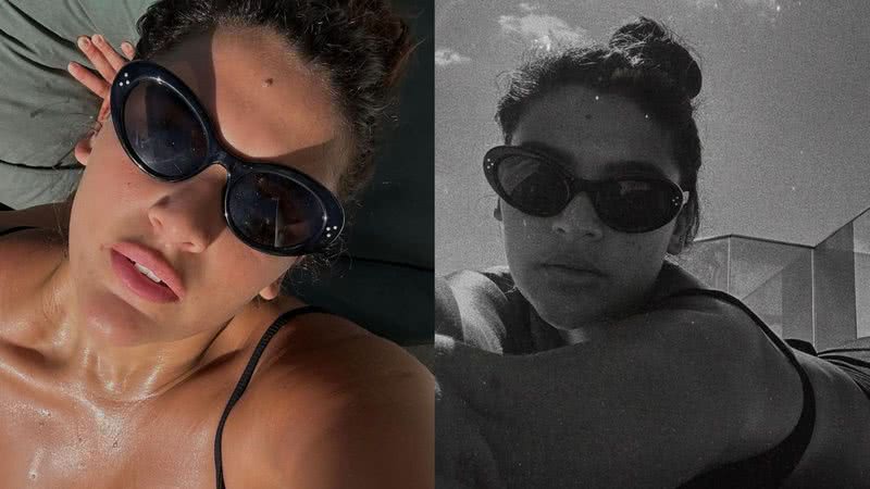 Aos 23 anos, Giulia Costa curte dia de sol na beira da piscina - Reprodução/Instagram