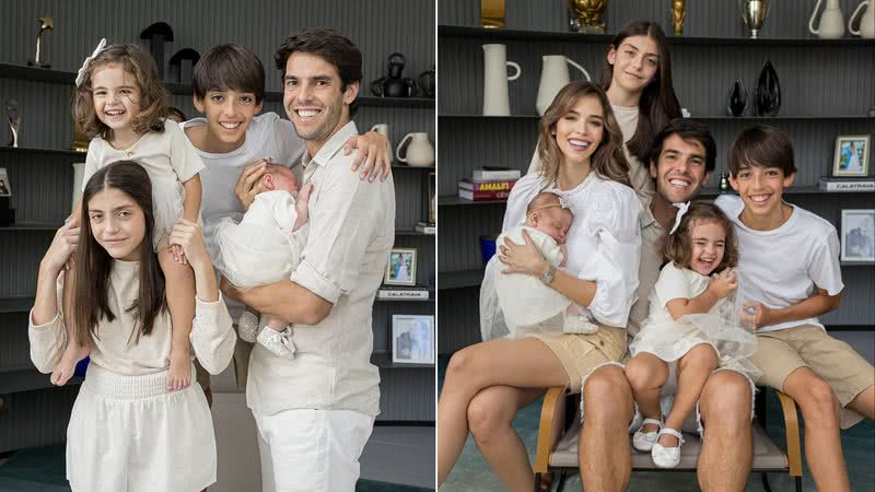 Kaká reúne os quatros filhos e a esposa em ensaio fotográfico na Revista CARAS - FOTOS: HANNA ROCHA