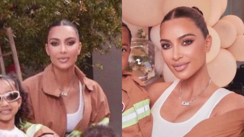 Sem a presença de Kanye West, a influenciadora digital Kim Kardashian mostra celebração de aniversário de filho - Foto: Reprodução / Instagram