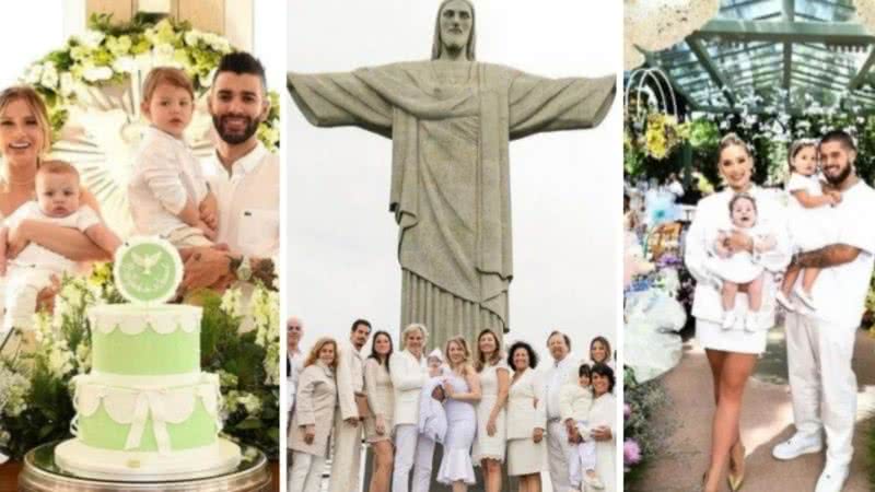 Batizado feito por Gusttavo Lima, Edson Celulari e Virginia Fonseca, respectivamente - Reprodução/Instagram