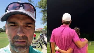 Tadeu Schmidt joga golfe ao lado da esposa - Reprodução/Instagram