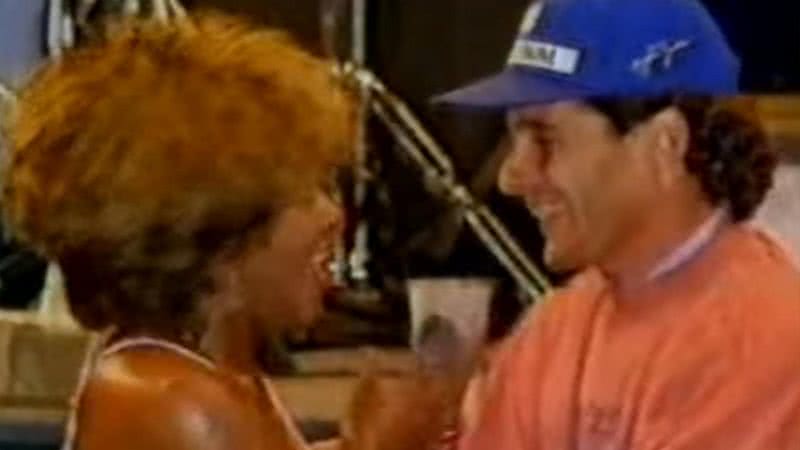 Tina Turner e Ayrton Senna - Foto: Reprodução / Globo