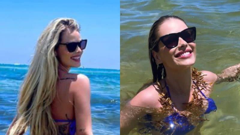 Modelo Yasmin Brunet deixa seguidores babando ao posar de biquíni fio-dental durante banho de mar - Foto: Reprodução / Instagram