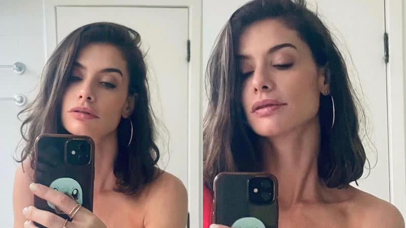 Alinne Moraes posa em ângulo estratégico em selfie no espelho e causa alvoroço na web - Foto: Reprodução/Instagram