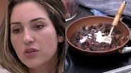 Amanda choca com quantidade de sal na comida - Reprodução/Globo