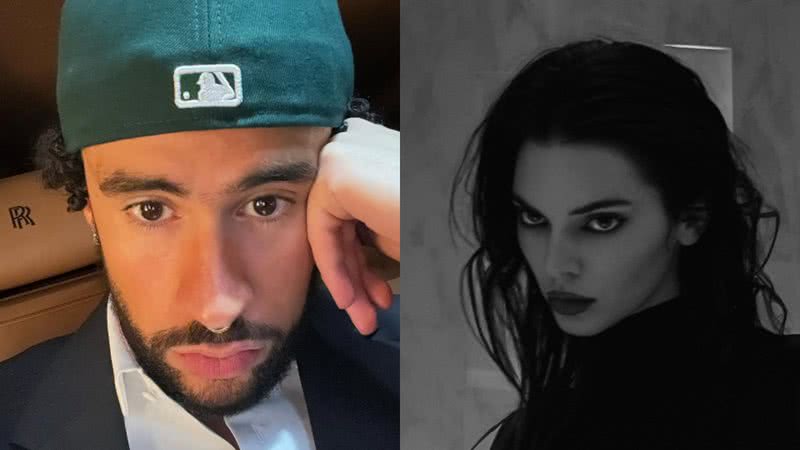 Cantor porto-riquenho Bad Bunny é visto trocando carícias com modelo Kendall Jenner ao sair de restaurante - Foto: Reprodução / Instagram