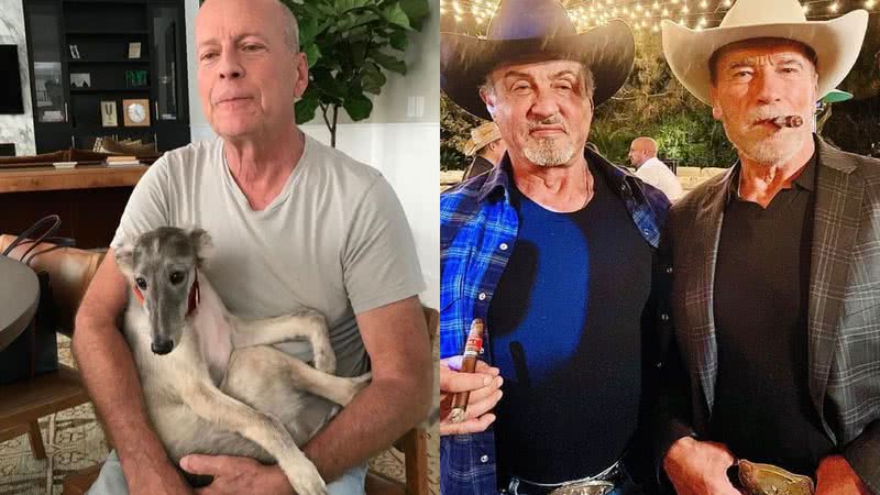 Bruce Willis, Stallone e Schwarzenegger - Foto: Reprodução / Instagram