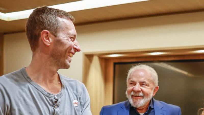 Vocalista do Coldplay Chris Martin tem encontro animado com o Presidente Lula - Foto: Reprodução / Twitter