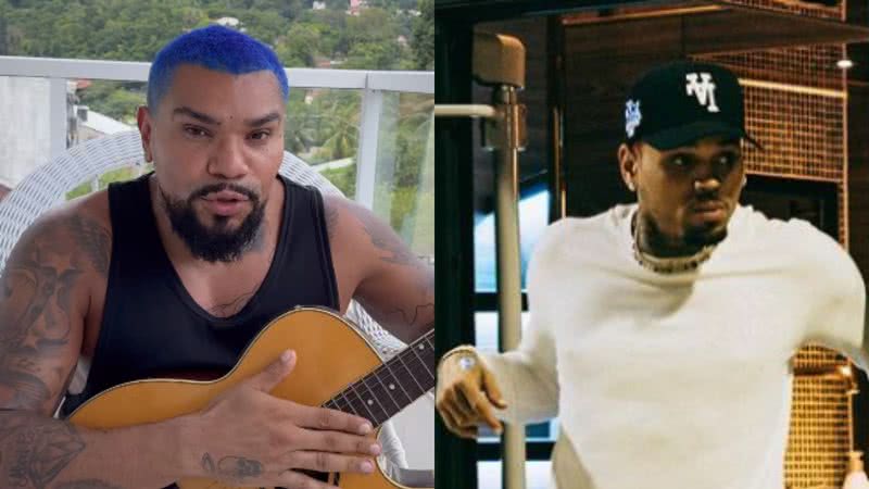 Cantor Chris Brown surpreende a todos e reage aos memes das histórias que Naldo conta sobre amizade entre os dois - Foto: Reprodução / Instagram