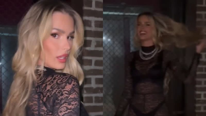 Yasmin Brunet surge poderosa com look all black transparente - Reprodução/Instagram