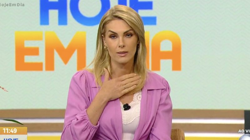 Ana Hickmann no programa Hoje Em Dia, da Record TV - Foto: Reprodução / Record TV