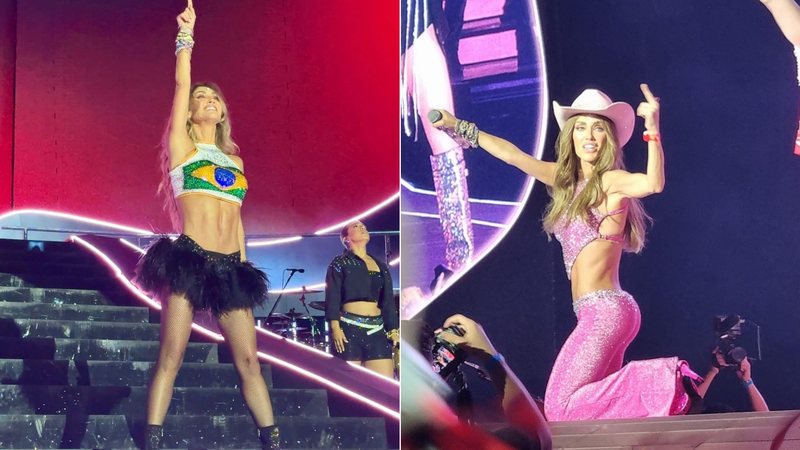 Montagem de fotos da cantora Anahí durante os shows do RBD no Brasil - Foto: Reprodução/Instagram @anahi