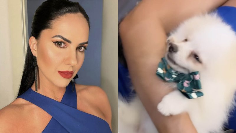 Graciele Lacerda arremata um cachorro em leilão - Foto: Reprodução / Instagram