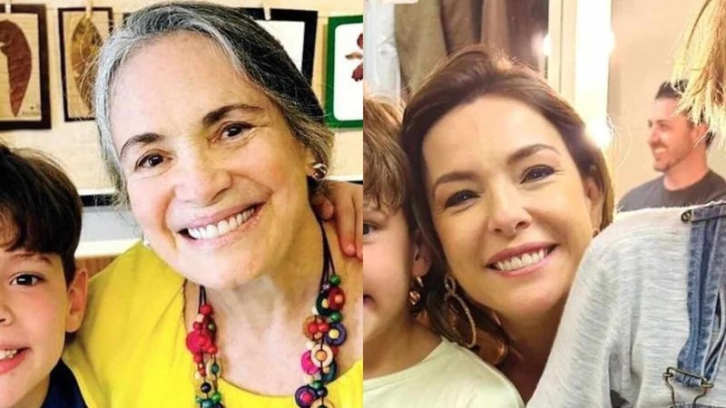 Regina Duarte surge em foto rara com os netos - Reprodução/Instagram