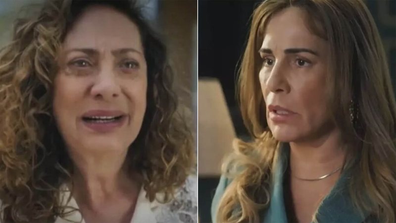 Agatha (Eliane Giardini) e Irene (Gloria Pires) na novela Terra e Paixão - Foto: Reprodução / Globo